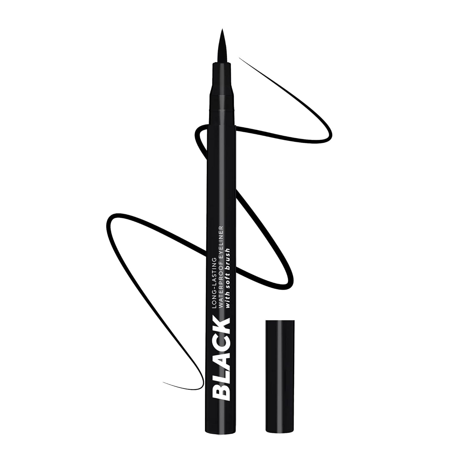 LAMEL BLACK LONG-LASTING EYELINER WITH SOFT BRUSH ПОДВОДКА ФЛОМАСТЕР 