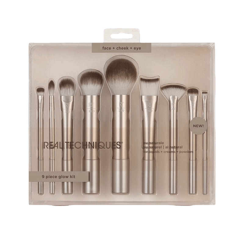 REAL TECHNIQUES 9 PIECE GLOW KIT НАБОР КИСТЕЙ