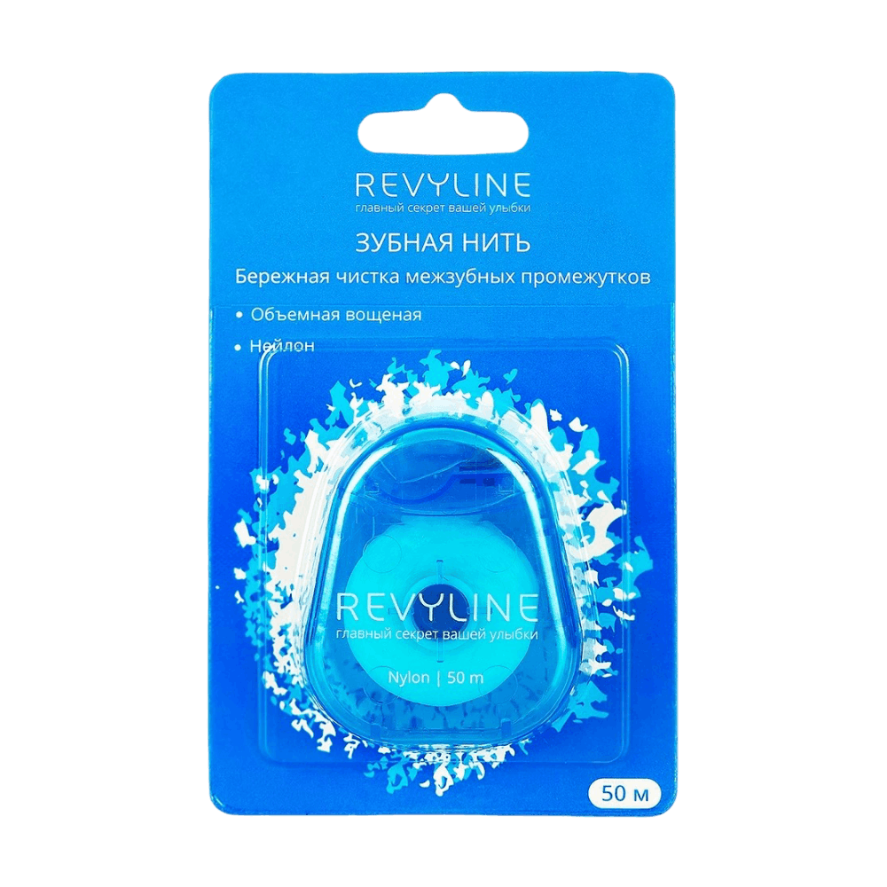 REVYLINE ЗУБНАЯ НИТЬ СИНЯЯ 50 М