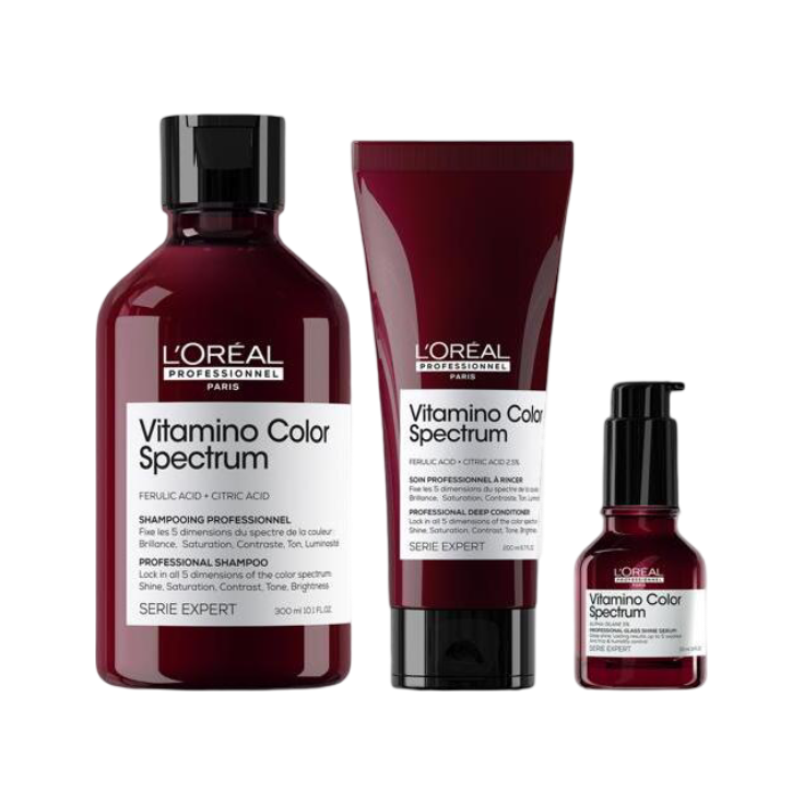 L'OREAL VITAMINO COLOR SPECTRUM ТРИО ШАМПУНЬ + КОНДИЦИОНЕР + СЕРУМ НАБОР 2025