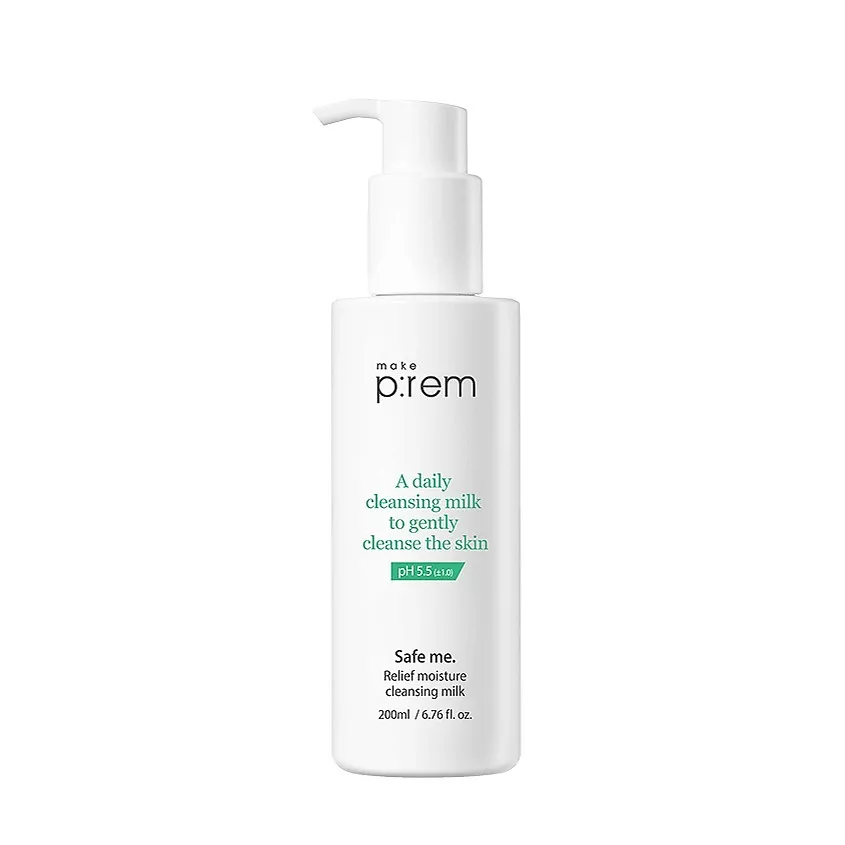 MAKE PREM SAFE ME RELIEF MOISTURE CLEANSING MILK МОЛОЧКО ДЛЯ ОЧИЩЕНИЯ 