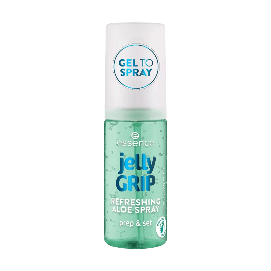 ESSENCE JELLY GRIP REFRESHING ALOE SPRAY СПРЕЙ ФИКСАТОР С АЛОЕ 